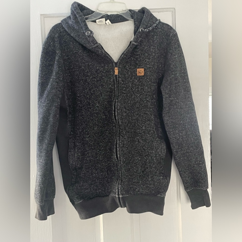 Men's Charcoal Zip-Up Hoodie - Picture 3 of 10